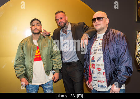 Die Premiere der Netflix-Serie kylines' im Henninger-Turm. Frankfurt, 25.09.2019 Stockfoto