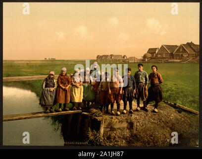 Einheimische Kinder, Marken Insel, Holland; Stockfoto