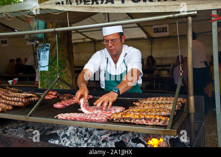 COSTILLAS Y CHOIRIZO, GALIZIEN Stockfoto