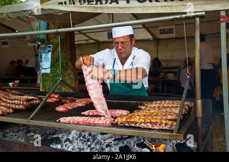 COSTILLAS Y CHOIRIZO, GALIZIEN Stockfoto