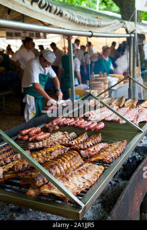 COSTILLAS Y CHOIRIZO, GALIZIEN Stockfoto