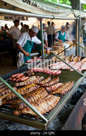 COSTILLAS Y CHOIRIZO, GALIZIEN Stockfoto