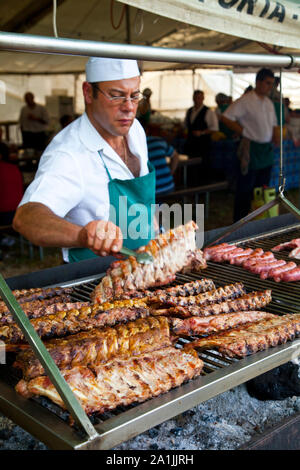 COSTILLAS Y CHOIRIZO, GALIZIEN Stockfoto