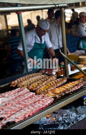 COSTILLAS Y CHOIRIZO, GALIZIEN Stockfoto