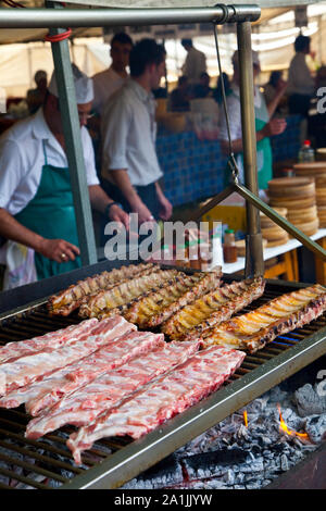 COSTILLAS Y CHOIRIZO, GALIZIEN Stockfoto