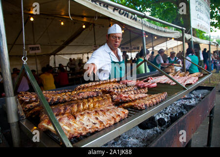 COSTILLAS Y CHOIRIZO, GALIZIEN Stockfoto