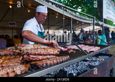 COSTILLAS Y CHOIRIZO, GALIZIEN Stockfoto