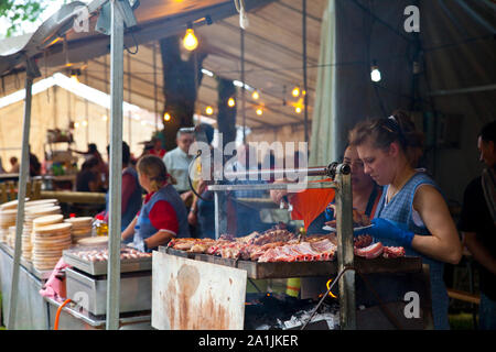 COSTILLAS Y CHOIRIZO, GALIZIEN Stockfoto