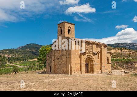 Basilika Santa Maria de La Piscina, in Pecina in der Nähe von San Vicente de la Sonsierra, La Rioja, Spanien Stockfoto