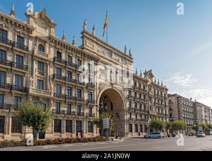 Gebäude der Sitz der Bank Santander, Banco de Santander, Spanien Stockfoto