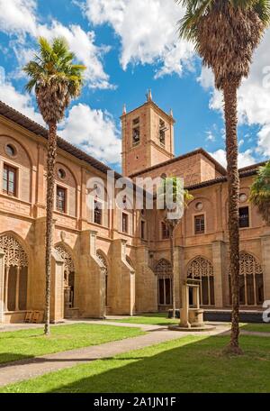 Kreuzgang von Santa Maria La Real Kloster, Wyckoff, La Rioja, Spanien Stockfoto