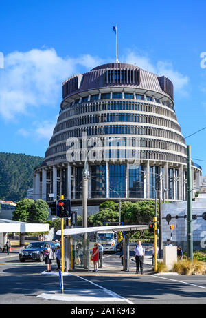 Der Bienenstock (1981) ist die Exekutive Flügel des neuseeländischen Parlaments Gebäude, Wellington, Neuseeland Stockfoto