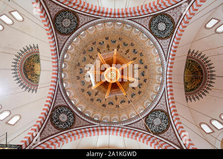 Süleymaniye-moschee indoor in Istanbul, Türkei Stockfoto