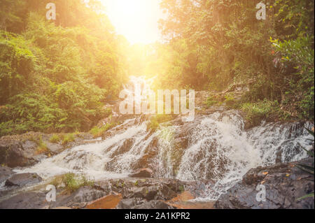 Wunderschöner Wasserfall von Datanla in der Bergstadt Dalat, Vietnam Stockfoto