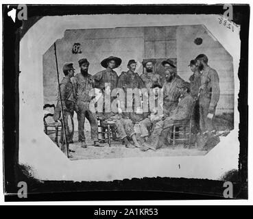 Unteroffiziere, 19 Iowa Infanterie, Austausch von Gefangenen aus dem Lager Ford, Texas. In New Orleans bei Ihrer Ankunft fotografiert. Stockfoto