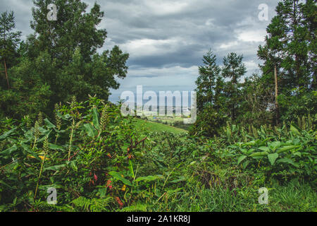 Blick auf die Nordküste auf Sao Miguel, Azoren, Portugal Stockfoto