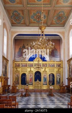 Dubrovnik Innenraum der Kirche - in der Kirche der Heiligen Maria Verkündigung, aka. Serbisch-orthodoxe Kirche; die Altstadt von Dubrovnik, Dubrovnik Kroatien Europa Stockfoto