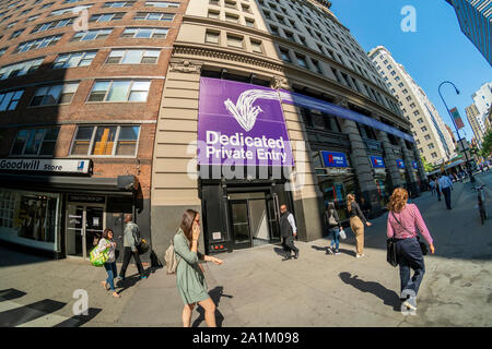 Freie Eigenschaft in Greenwich Village in New York fördert die privater Eingang zur Verfügung, am Donnerstag, den 19. September, 2019 (© Richard B. Levine) Stockfoto