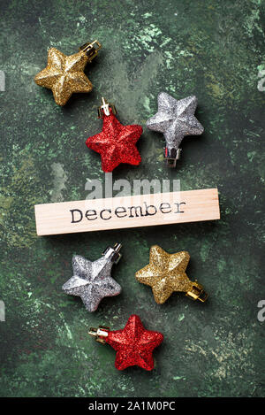 Weihnachten Hintergrund mit glänzenden glitter Sterne Stockfoto