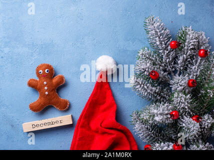Weihnachten Lebkuchen Männer aus Filz Stockfoto