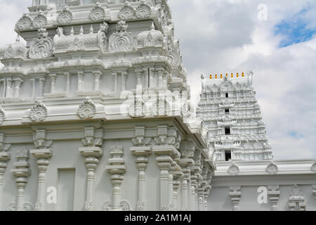 Die Außenseite des hinduistischen Tempel. Lemont, Illinois, USA Stockfoto