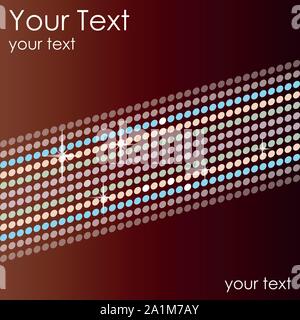 Sterne und Punkte, Farbige, Technik, Musik und Sound Hintergrund Stock Vektor