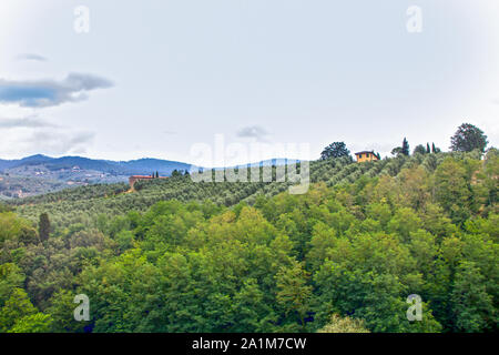 Schönen toskanischen Landschaft im Sommer in der Region Chianti, Italien Stockfoto