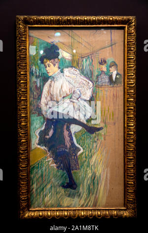 Jane Avril Tanz von Henri de Toulouse-Lautrec Malerei am Musée d'Orsay, Paris, Frankreich Stockfoto