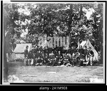 Die Offiziere der US-Horse artillery Brigade, in der Nähe von Culpeper, Virginia, September, 1863 Stockfoto