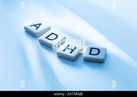Attention Deficit Hyperactivity Disorder (ADHD), konzeptionelle Bild. Stockfoto
