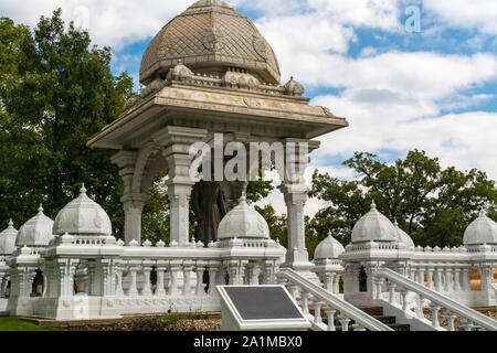 Die Außenseite des hinduistischen Heiligtum. Lemont, Illinois, USA Stockfoto