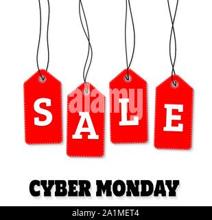 Cyber Monday Verkauf vector Hintergrund Stock Vektor