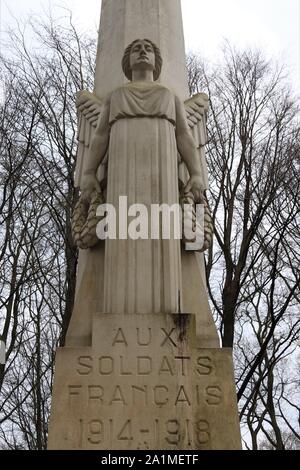 Monument aux soldats français Kemmelberg Gedenkstätte bei Ypern / Ieper Flandern Stockfoto