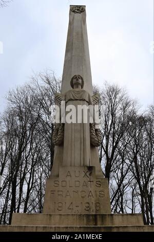 Monument aux soldats français Kemmelberg Gedenkstätte bei Ypern / Ieper Flandern Stockfoto