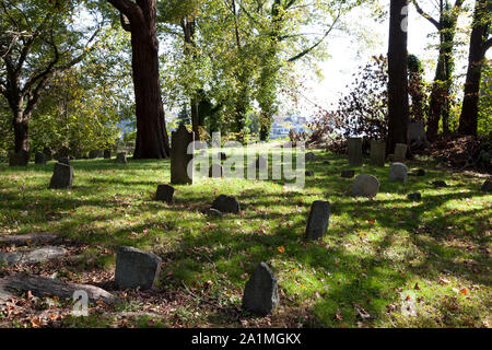 Alte begrub Masse an Byram Ufer, Greenwich, Connecticut Stockfoto