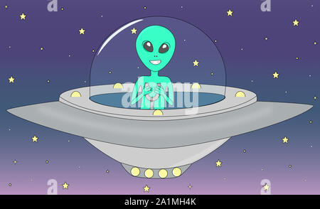 Alien Fliegen Stockfoto