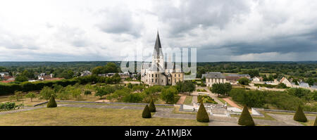 Saint-Martin-de-Boscherville, Seine-Maritime/Frankreich - 13. August 2019: Blick auf die historischen Abtei von Saint-Georges und Begründung in Boscherville in Upp Stockfoto