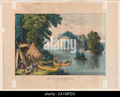 Auf dem St. Lawrence: Indische Lager Stockfoto