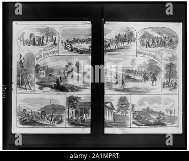 Auf der Straße zwischen Washington & Alexandria Stockfoto