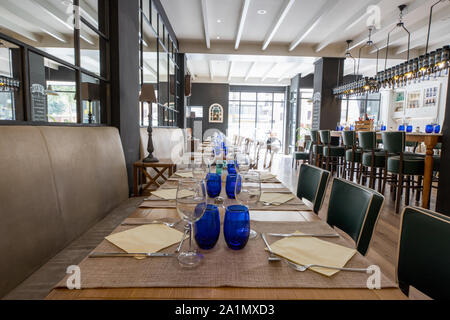 Restaurant Inneneinrichtung, Mallorca, Spanien, Europa Stockfoto