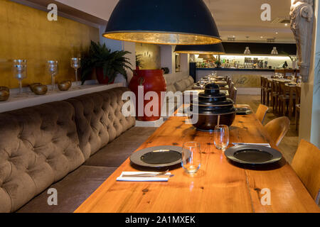 Restaurant Inneneinrichtung, Mallorca, Spanien, Europa Stockfoto