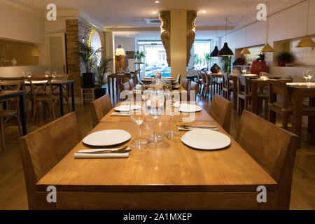 Restaurant Inneneinrichtung, Mallorca, Spanien, Europa Stockfoto