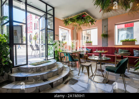 Restaurant Inneneinrichtung, Mallorca, Spanien, Europa Stockfoto