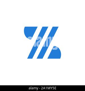 Buchstabe Z modernes Logo auf weißem Hintergrund Stock Vektor