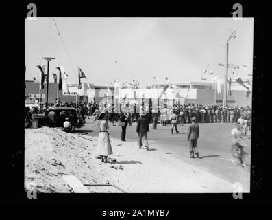 Eröffnung des Levant Messe. Tel Aviv Ap [ril 30], 1936. Allgemeine Ansichten Stockfoto