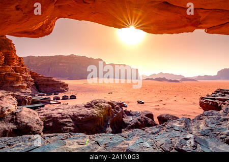 Der Wüste Wadi Rum in Jordanien Stockfoto