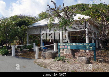 "Flughafen" an Lizard Island, Northern Great Barrier Reef, Queensland, Australien. Keine PR Stockfoto