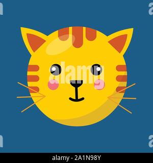 Niedliche Tier Katze Kopf cartoon Symbol Vektor illustration Design Stock Vektor