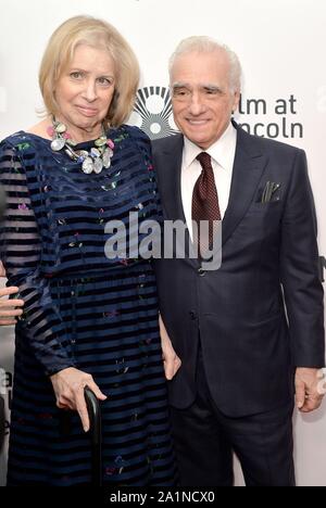 New York, NY, USA. 27 Sep, 2019. Helen Schermerhorn Morris, Martin Scorsese in der Ankunftshalle für die Iren Weltpremiere auf 2019 New York Film Festival (NYFF), Alice Tully Hall im Lincoln Center, New York, NY 27. September 2019. Credit: Kristin Callahan/Everett Collection/Alamy leben Nachrichten Stockfoto