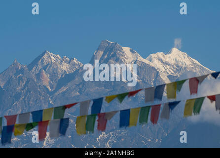 Berglandschaft im Östlichen Himalaya Stockfoto